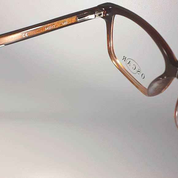 NEW Oscar Eyeglass Frame eye glasses; brown - Picture 3 of 4